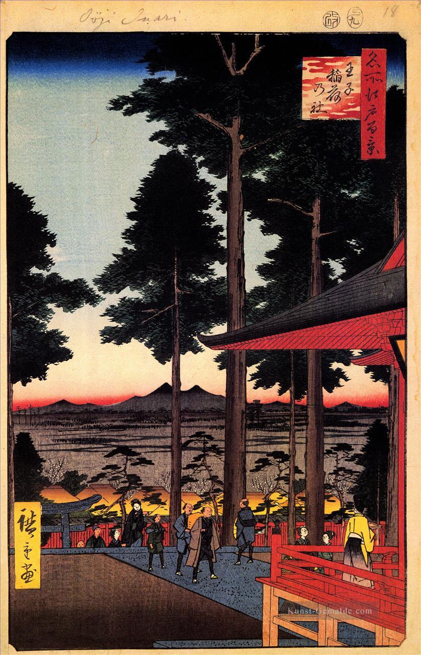 Der Inari Schrein bei oji Utagawa Hiroshige Japanisch Ölgemälde